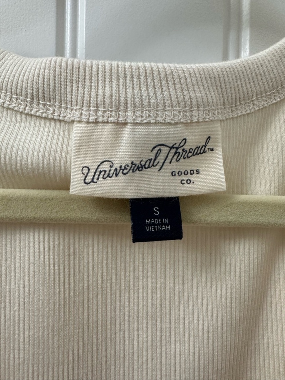 Universal Thread Cream Ribbed Tank Midi Dress - Picture 2 of 4